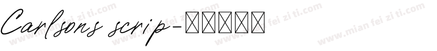 Carlsons scrip字体转换